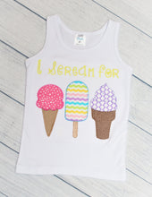 Load image into Gallery viewer, ice-cream-monogram-shirt-tank-tops-for-kids