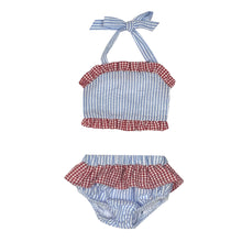 Load image into Gallery viewer, Seersucker 2 Piece Swimsuit