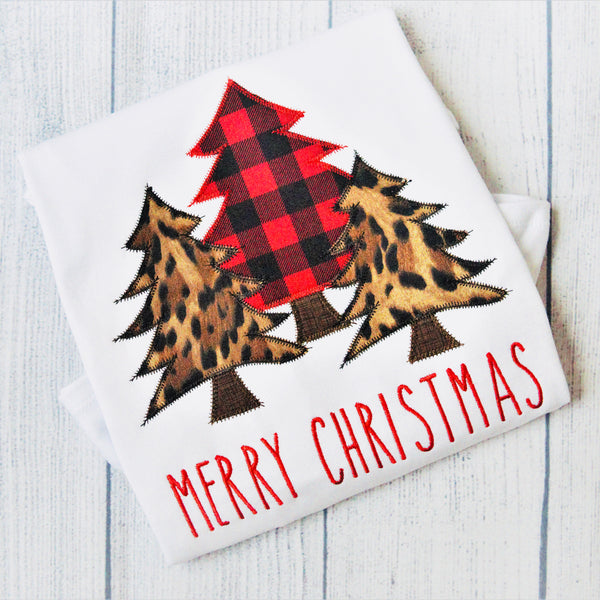 Merry Christmas Trees Personalized Tees for Kids