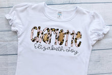 Load image into Gallery viewer, Name Monogram Custom Kids Shirts + Baby Onesie