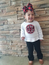 Load image into Gallery viewer, Beaded Circle Monogram Kids Tops