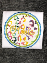 Load image into Gallery viewer, girly-monogram-rainbow-top-for-kids-boutique-shopping