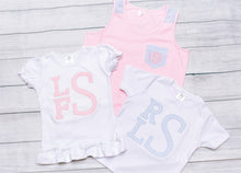 Load image into Gallery viewer, Seersucker Monogrammed Tees