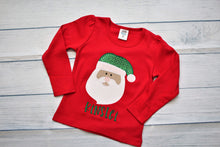 Load image into Gallery viewer, kid-s-christmas-tees-tops-santa-monogram-shirt