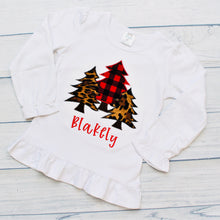 Load image into Gallery viewer, Merry Christmas Trees Personalized Tees for Kids