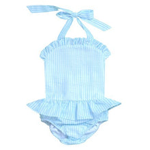 Load image into Gallery viewer, Seersucker 1 Piece Swimsuit