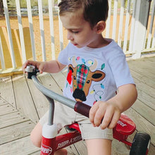 Load image into Gallery viewer, Christmas Lights Bull Shirt for Kids