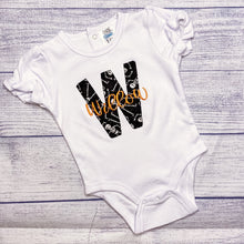 Load image into Gallery viewer, Skeleton Monogram Kids Halloween Tee