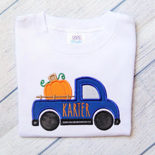 Load image into Gallery viewer, Truck Pumpkin Shirt with Monogram for Kids