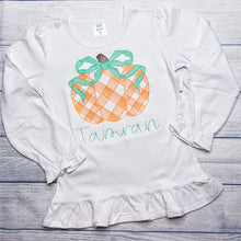 Load image into Gallery viewer, Gingham Bow Pumpkin
