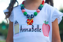 Load image into Gallery viewer, pencil-apple-writing-practice-back-to-school-shirt-for-kids
