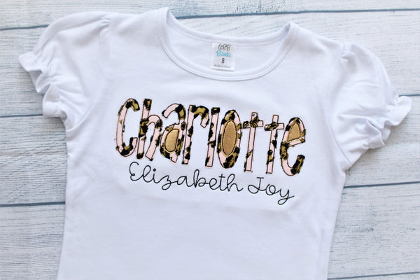 Name Monogram Custom Kids Shirts + Baby Onesie