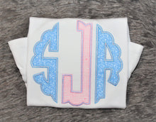 Load image into Gallery viewer, kid-s-handmade-monogram-tops-gender-reveal-shirts-for-big-sister
