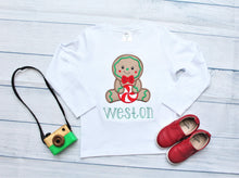 Load image into Gallery viewer, cute-unisex-gingerbread-christmas-tee-for-kids
